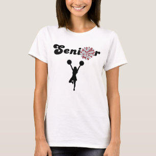 Double Sided Senior Cheerleader Maroon & Grey T-Shirt