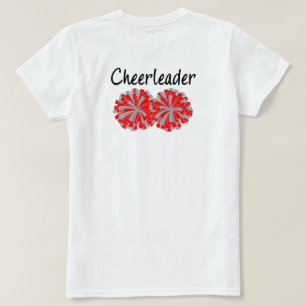 Double Sided Senior Cheerleader Red Grey T-shirt
