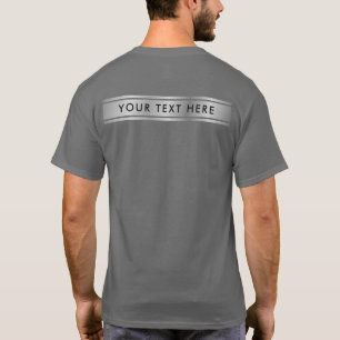 Double-Sided Silver Look Template Add Text Men's T-Shirt