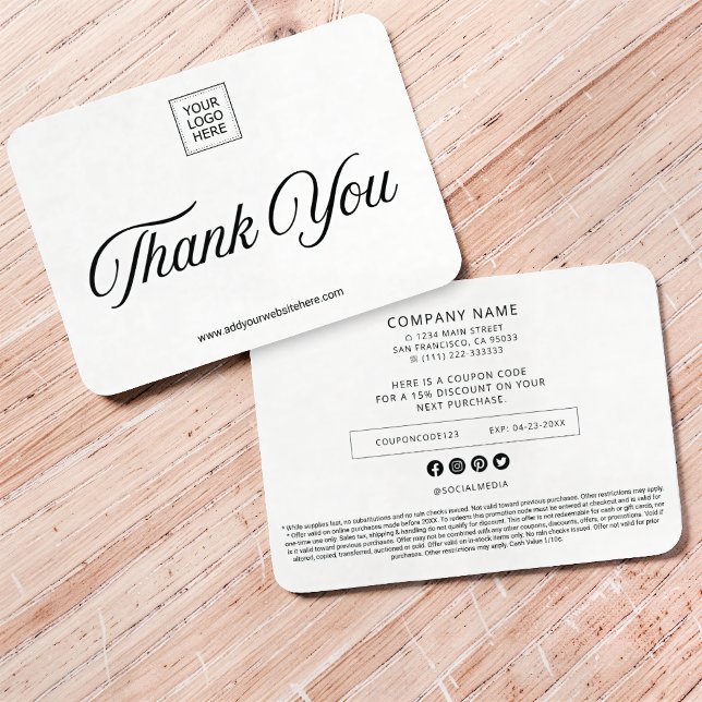 Double-Sided Small Business Packaging Insert  Card (Creator Uploaded)