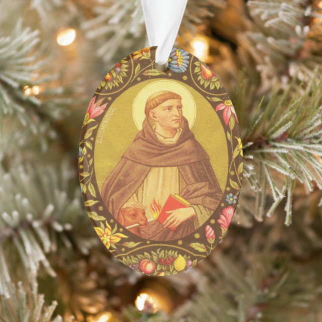 Double-Sided St. Dominic de Guzman (PM 02) Acrylic Ornament (Tree)