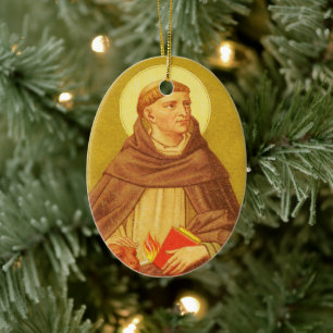 Double-sided St. Dominic de Guzman (PM 02) Ceramic Tree Decoration