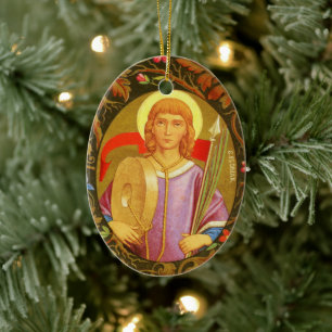 Double-Sided St. Florian of Lorch (PM 03) Ceramic Tree Decoration