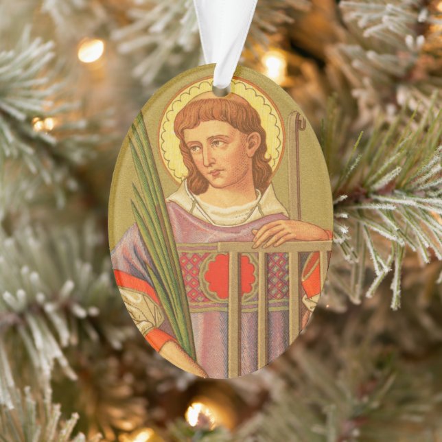 Double-Sided St. Lawrence of Rome (PM 04) Acrylic Ornament (Tree)