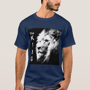 Double Sided The King Modern Pop Art Lion Head T-Shirt