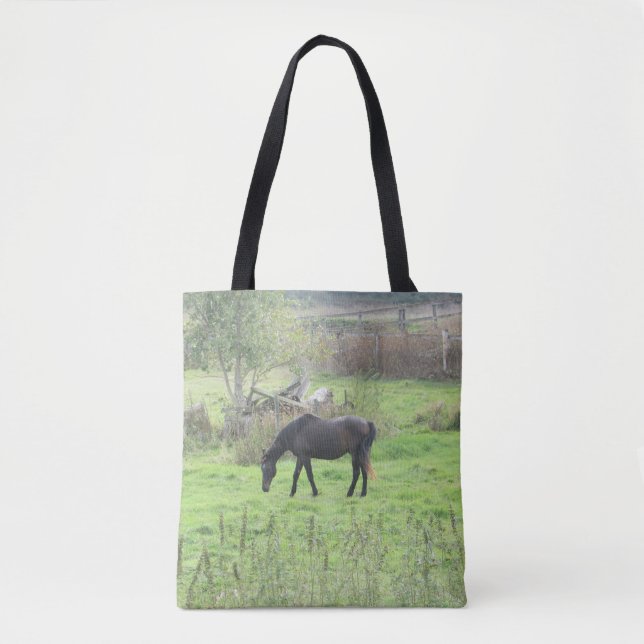 Double Sided Tote Bag with Pretty Horses (Front)
