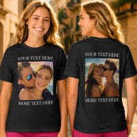 Double Sided Tshirts, Custom Photo and Text