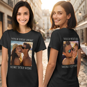 Double Sided Tshirts, Custom Photo and Text T-Shirt
