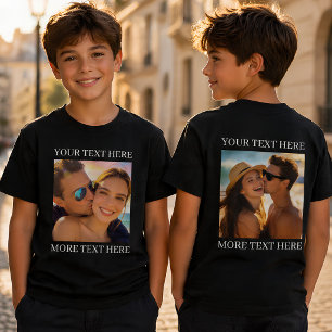 Double Sided Tshirts, Custom Photo and Text T-Shirt