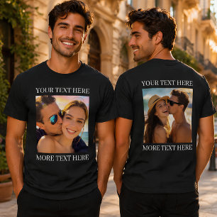 Double Sided Tshirts, Custom Photo and Text T-Shirt