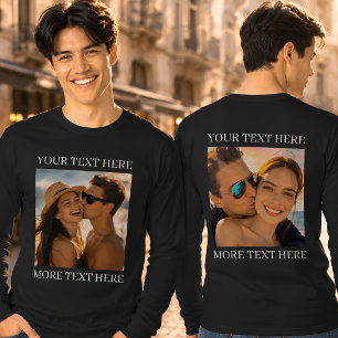 Double Sided Tshirts, Custom Photo and Text T-Shirt