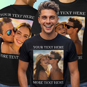 Double Sided Tshirts, Custom Photo and Text T-Shirt
