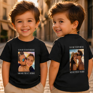 Double Sided Tshirts, Custom Photo and Text Toddler T-Shirt