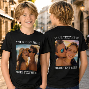 Double Sided Tshirts, Custom Photo and Text Tri-Blend Shirt