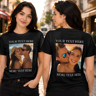 Double Sided Tshirts, Custom Photo and Text Tri-Blend Shirt