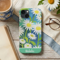 Double Sided Watercolor Wild Daisies Signature