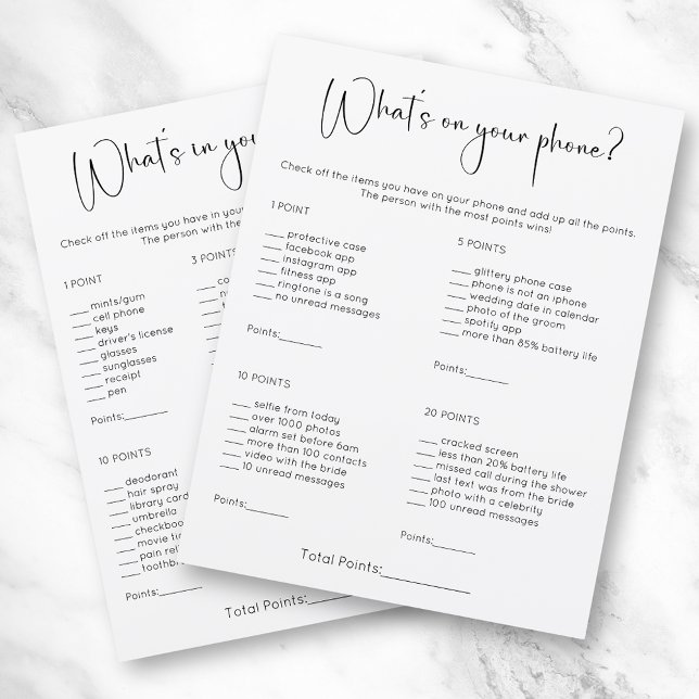 Double Sided What's In Your Purse and Phone Game (Creator Uploaded)