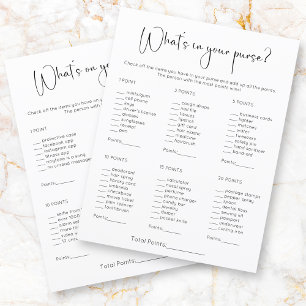 Double Sided What's In Your Purse & Phone Game