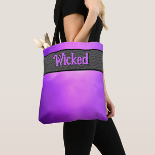 Double-sided Wicked/Fierce Halloween Purple Tote Bag
