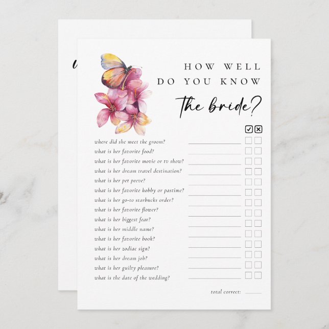 Double Sided Would You Rather Bridal Shower Games Invitation (Front/Back)