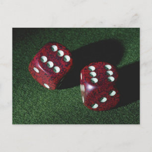 Double Six Dice Postcard