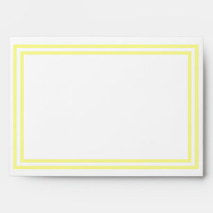 Double Soft Yellow Trim - Envelope