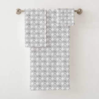Double Spiral Celtic Pattern Bath Towel Set