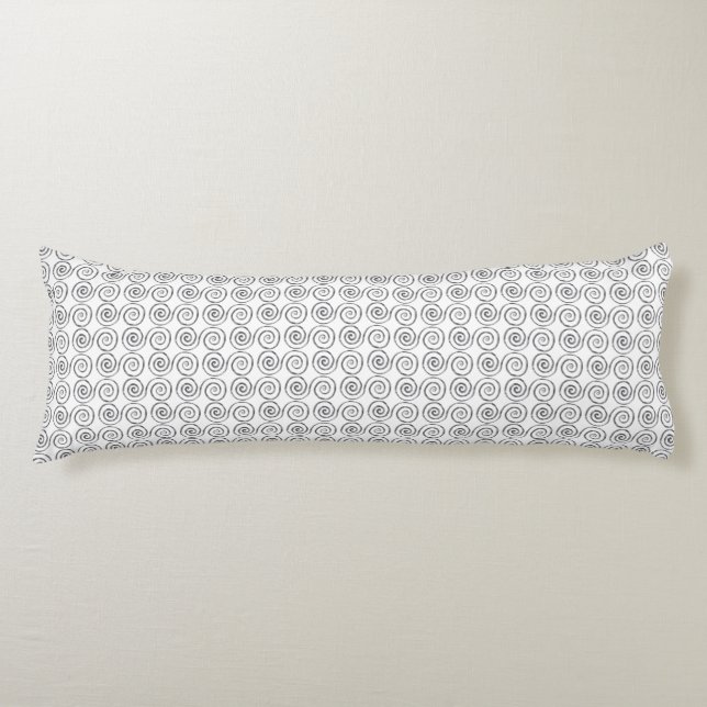 Double Spiral Celtic Pattern Body Cushion (Front)