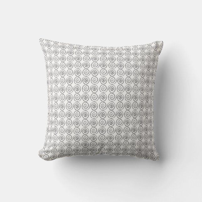 Double Spiral Celtic Pattern Cushion (Front)