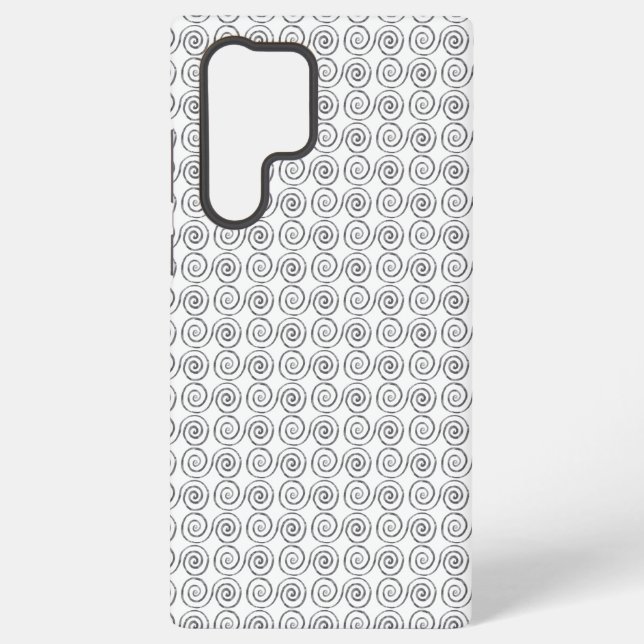 Double Spiral Celtic Pattern Samsung Galaxy S22 Ultra Case (Back)