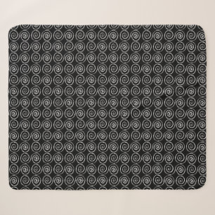 Double Spiral Celtic Pattern Sherpa Blanket
