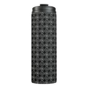 Double Spiral Celtic Pattern Thermal Tumbler