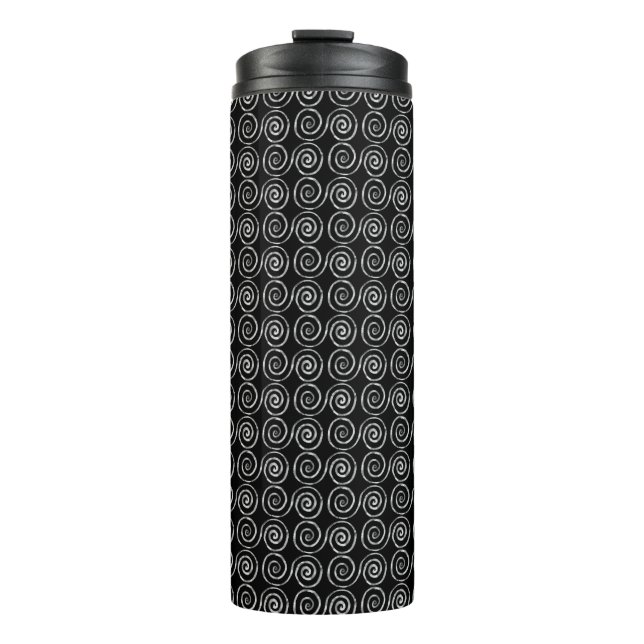 Double Spiral Celtic Pattern Thermal Tumbler (Front)