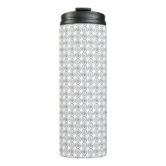 Double Spiral Celtic Pattern Thermal Tumbler (Front)