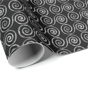 Double Spiral Celtic Pattern Wrapping Paper