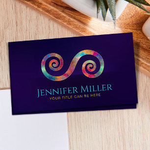 Double Spiral Symbol of Balance - Realm of colors Business Card