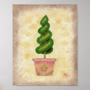 Double Spiral Topiary art print