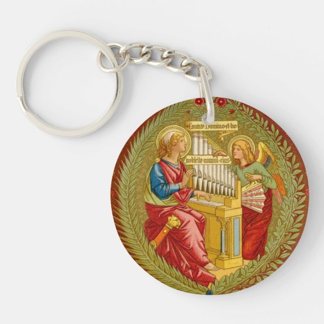 Double St. Cecilia of Rome (SNV 36) Key Ring (Front)