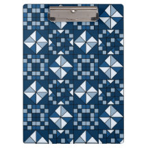 Double Star Chain Shades of Blue Quilt