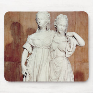 Double statue of the Princesses Louise (1776-1810) Mouse Mat