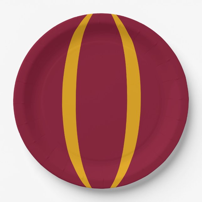 Double Stripe Custom Party Paper Plate (Front)
