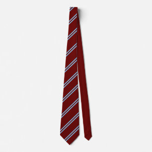 Double Stripe Maroon & Sky Tie