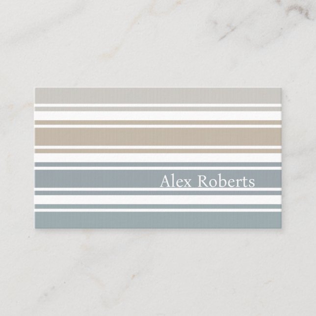 Double Striped | Coastal Business Card (Front)