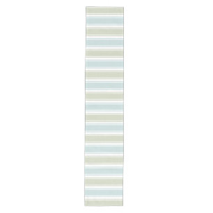 Double Striped Seafoam & Lt. Turquoise Medium Table Runner