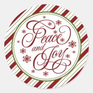 Double Stripped Peace and Joy Seals