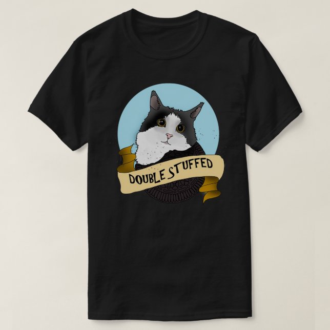 Double Stuffed Oreo Tuxedo Cat  T-Shirt (Design Front)