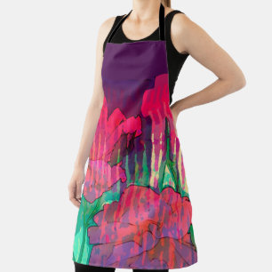 Double Take Rose Abstract Design Apron