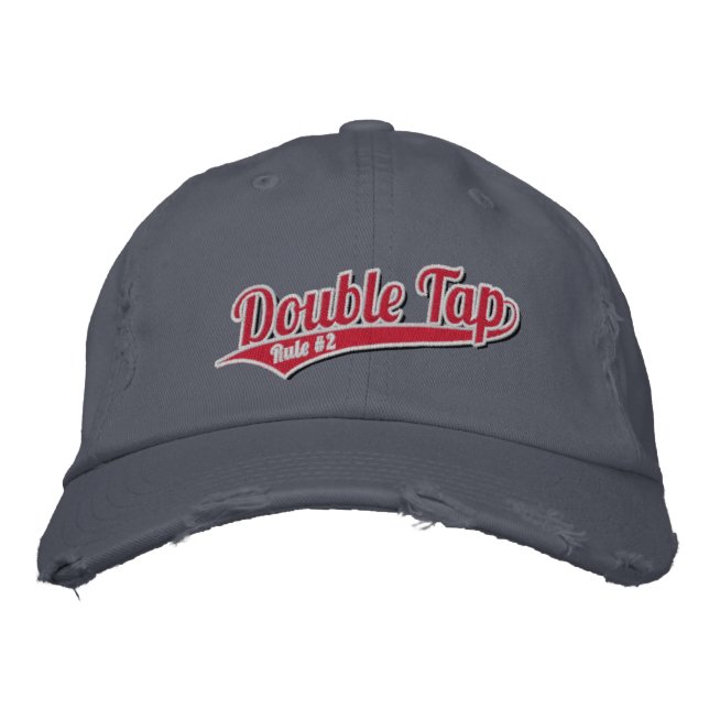 Double Tap - Rule #2 Embroidered Hat (Front)