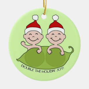 DOUBLE THE HOLIDAY JOY! CERAMIC TREE DECORATION