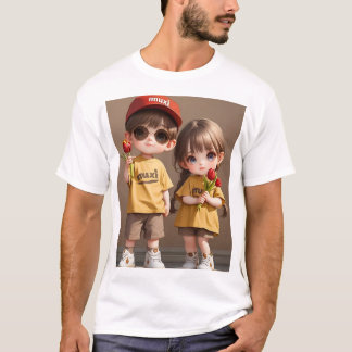 Double the Joy: Sibling Smiles Tee" would be a fit T-Shirt